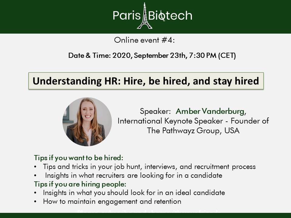 Event #4: Understanding HR: Hire, be hired, and stay hired