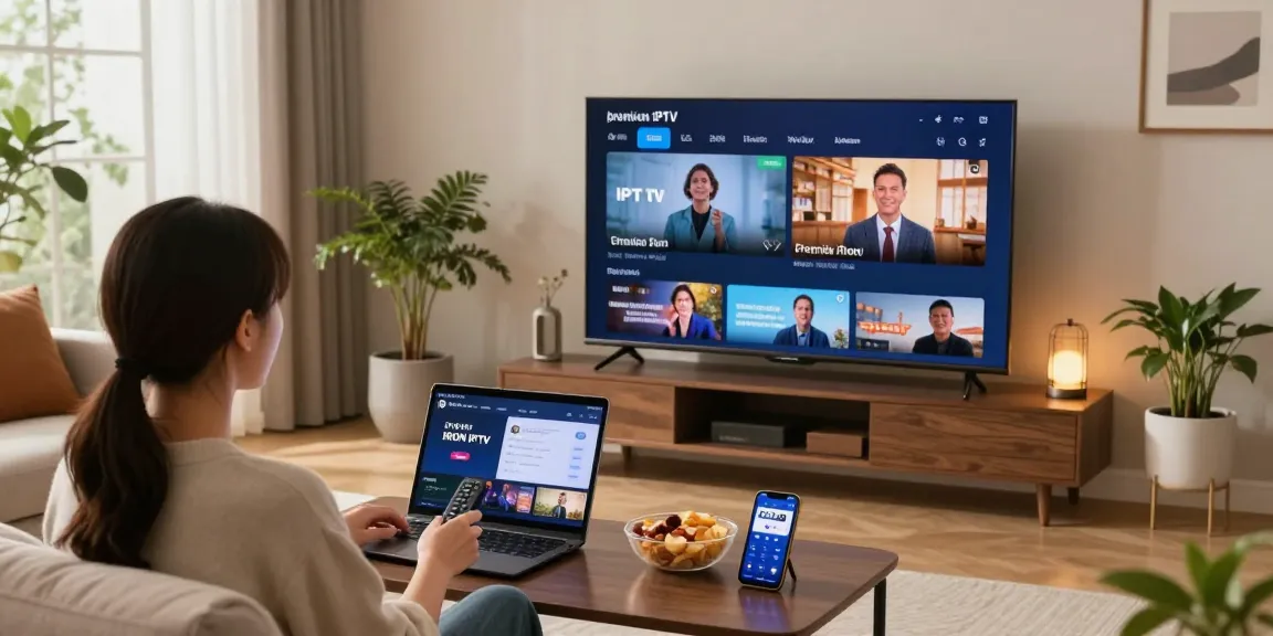 Expérience de divertissement avec iron iptv sur écran TV moderne.